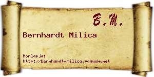 Bernhardt Milica névjegykártya